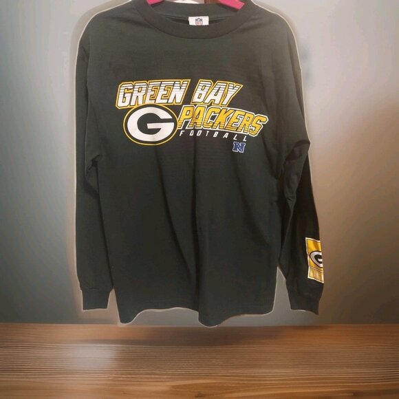 GREEN BAY PACKERS NFL TEAM APPAREL LONG SLEEVE COTTON LONG SHIRT MENS M NWT - Picture 1 of 11
